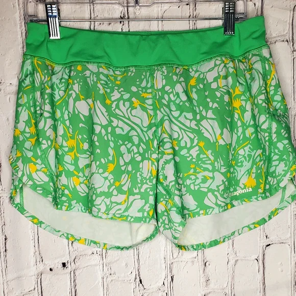 Patagonia Shorts Patagonia Green Print Nine Trails Running